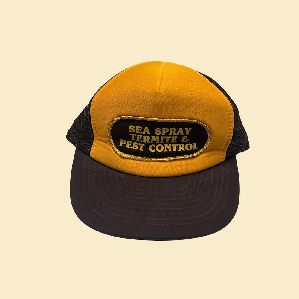 Wear-guard vintage 80s trucker cap with Sea Spray Termite & Pest Control patch
